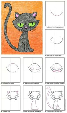 halloween cat doodle for your bullet journal doodle halloween bulletjournal black cat