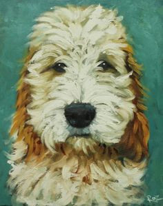 dog whimsical fine art by roza a a goldendoodles dog paintings dog