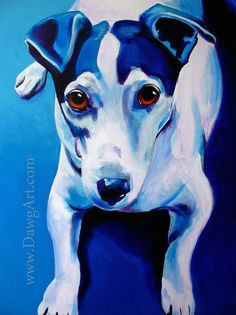 jack russell terrier pet portrait dawgart dog art by dawgpainter parson russell terrier dog paintings