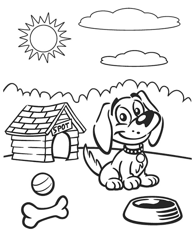 dog coloring page