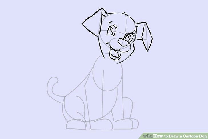 Dog Lying Down Drawing 6 Easy Ways to Draw A Cartoon Dog with Pictures Wikihow