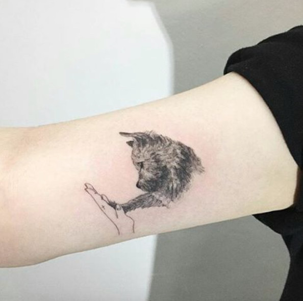 adorable dog tattoo by hongdam