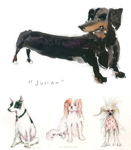 love these custom pet portraits from happy menocal i would love a water color portrait of miles