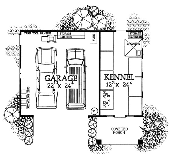 garage plan chp 22275 at coolhouseplans com outdoordogkennels dog daycare dog friends