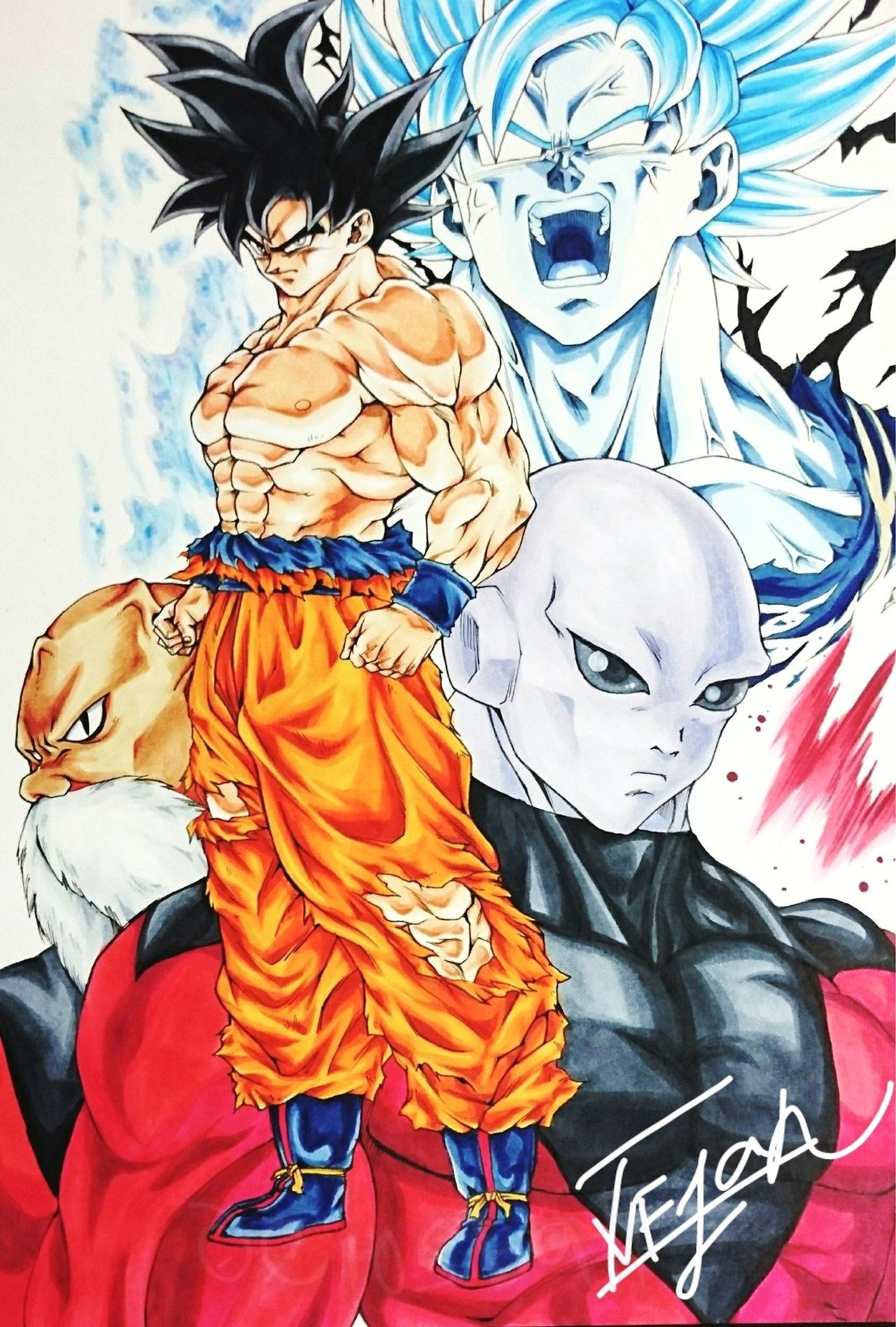 goku jiren and toppo broly ssj dragon ball gt kakashi sharingan