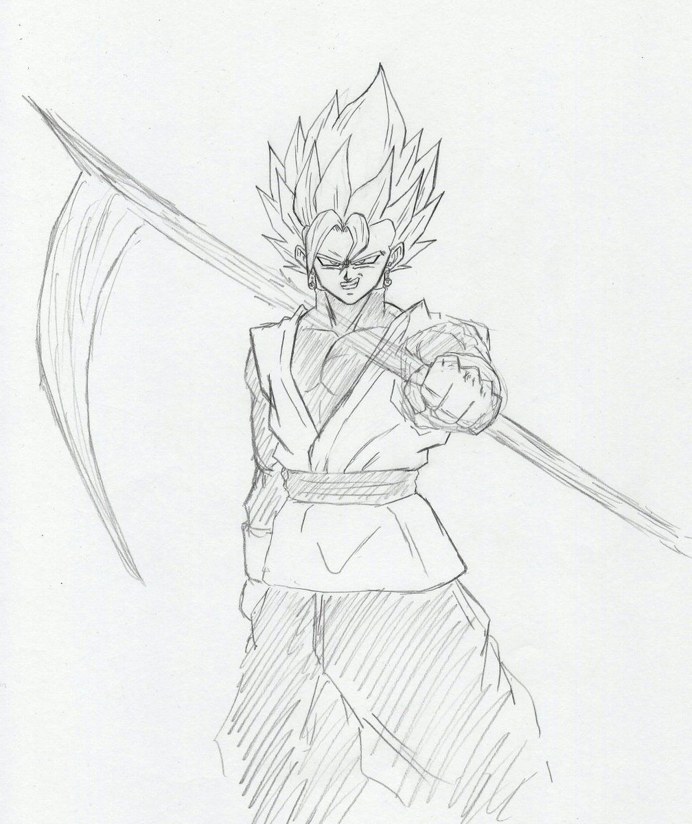 dessin black goka super saiyajin rose