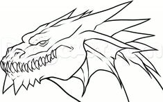 how to draw a dragon head step 6
