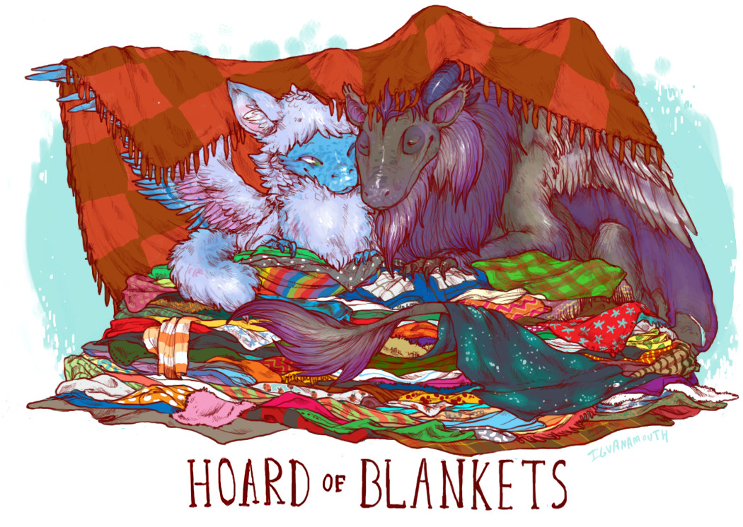 hoard of blankets by iguanamouth
