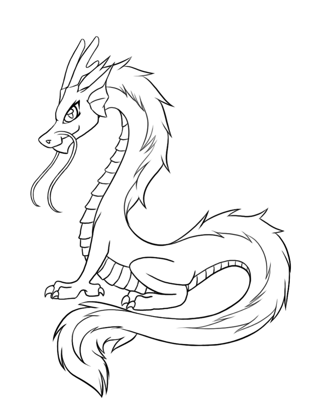 Dragons Drawing Colour Free Printable Dragon Coloring Pages for Kids Dragon Sketch