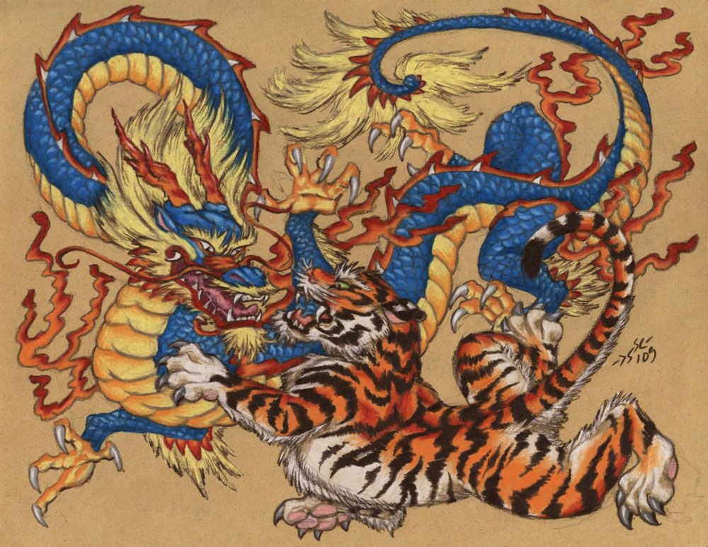 dragon and tiger yin and yang