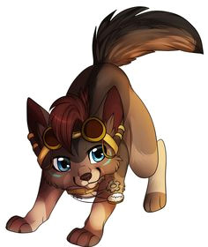 she is an abandoned wolf pup that the dog team adopted she has great agility flips and spins she can make the ground shake and move objects