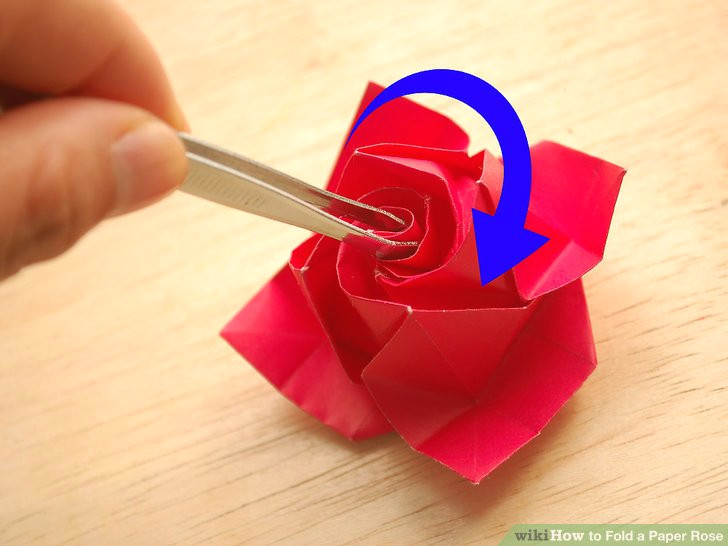 image titled fold a paper rose step 40