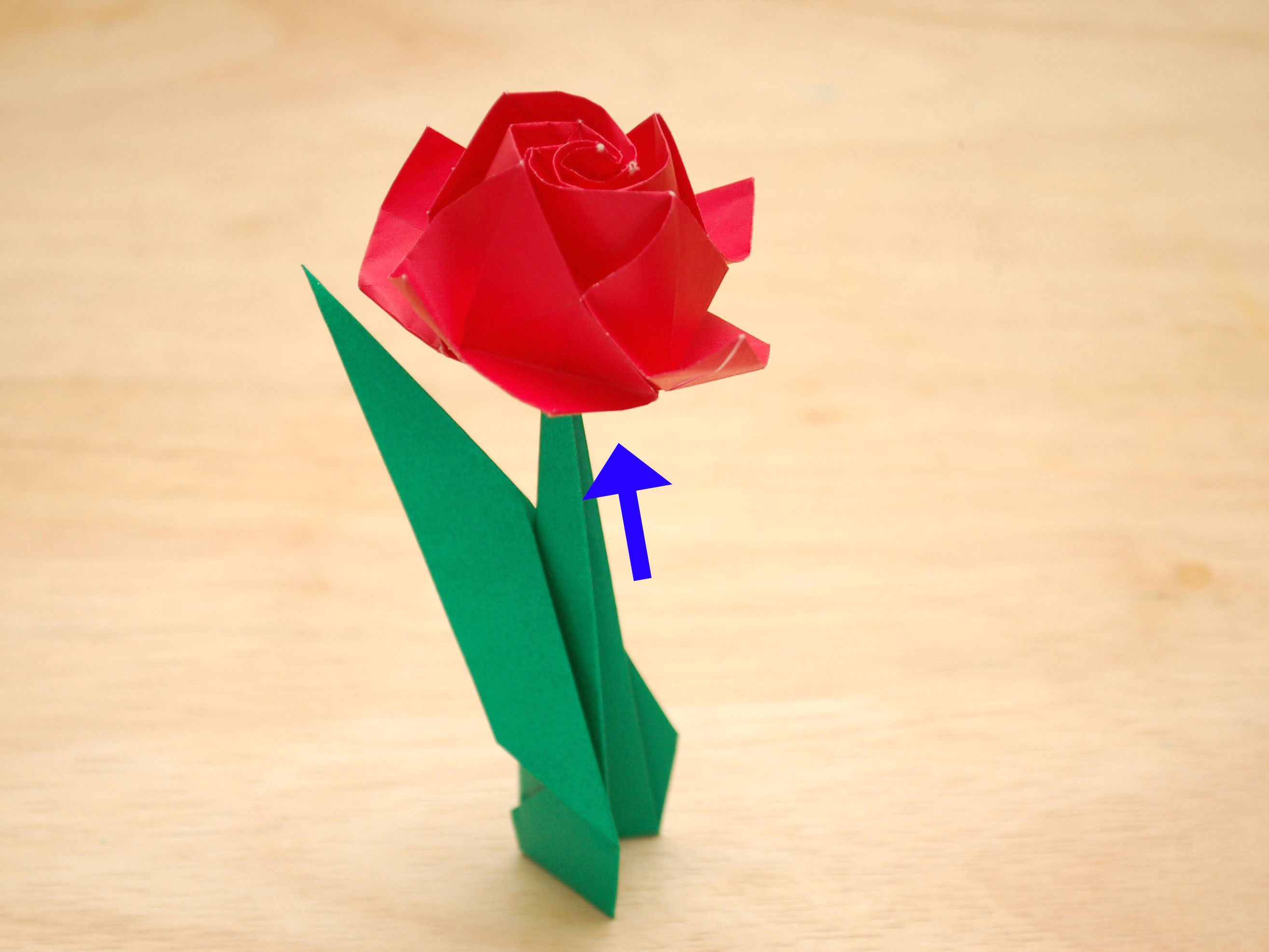 how to fold a paper rose