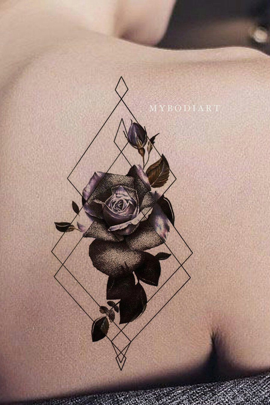 beautiful watercolor purple rose shoulder temporary tattoo ideas for women ideas de tatuaje de hombro
