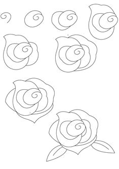 how to draw a rose step by step simple flowers to draw how to draw