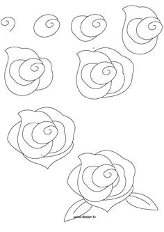 how to draw flowers learn how to draw a rose with simple step by step