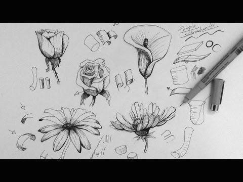 how to draw flowers like an artist art ed central loves draw this warm ups drawings ink pen drawings art