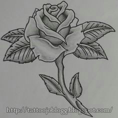 how to draw a simple rose tattoo style step by step tutorial drawing lessons