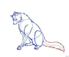 how to draw a wolf sitting step by step forest animals animals