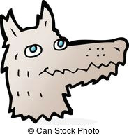 cartoon wolf head