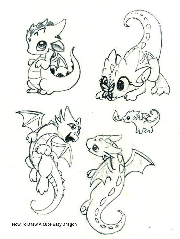 how to draw a cute easy dragon baby dragon of how to draw a cute