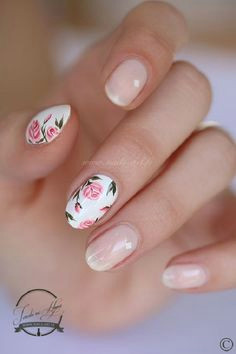 50 rose nail art design ideas