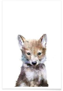 little wolf amy hamilton premium poster tierzeichnungen wolf aquarell aquarell kunst