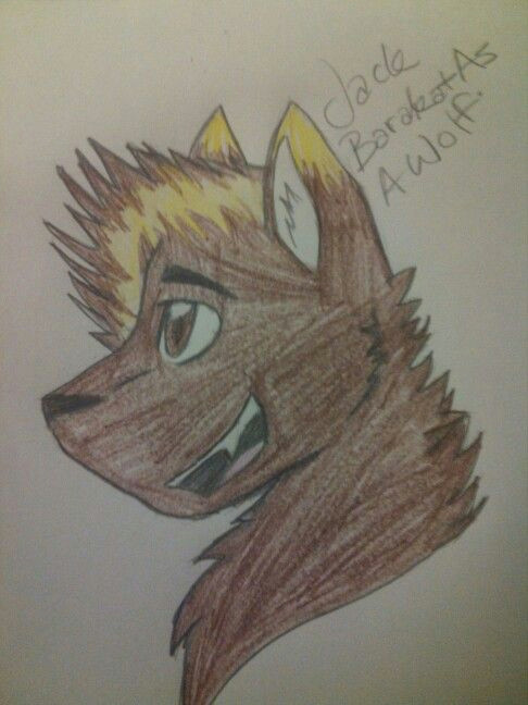 i tried to draw another wolf and the hair remnded me of jack and voila i drew a wolf jack issues i have them