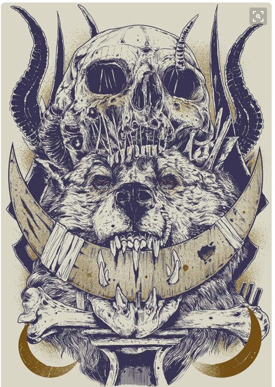 skulls on behance wolf tattoos arm tattoo ink art croquis arte digital