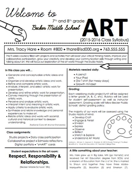 create a syllabus that your students will actually want to read the art of education syllabus pinterest art curriculum art syllabus and art
