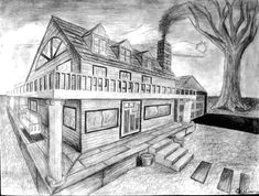 art 1a 1b perspective building drawing2 point