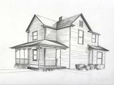a two point perspective of the outside of a building 2 point perspective drawing