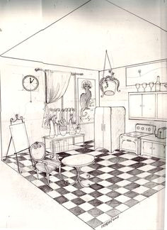 two point perspective room