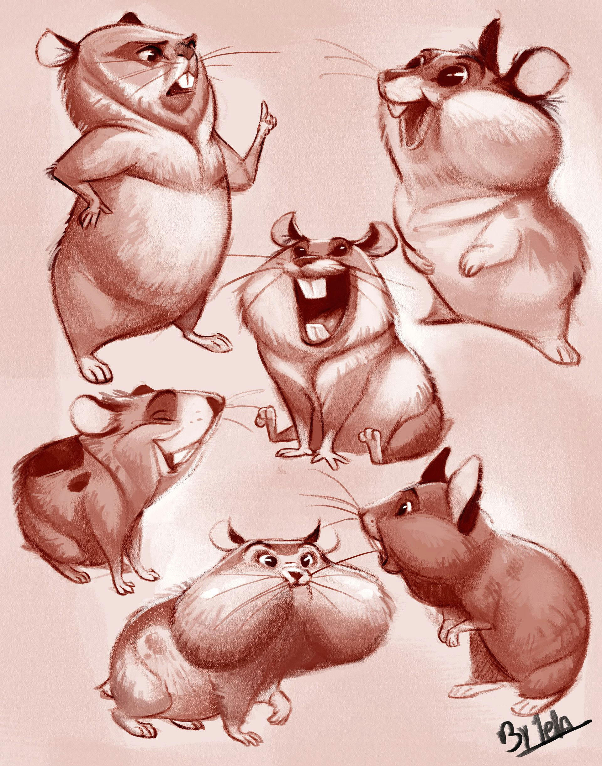 artstation hamsters ester conceia ao drawing cartoon characters drawing cartoons character reference