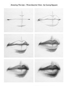 image result for step by step lip drawing tutorial