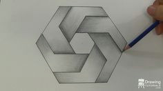 how to draw an impossible hexagon narrated http mydrawingtutorials