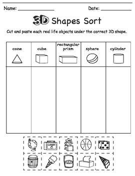 this bundle includes three 3d worksheets for young learners students will 1 cut and