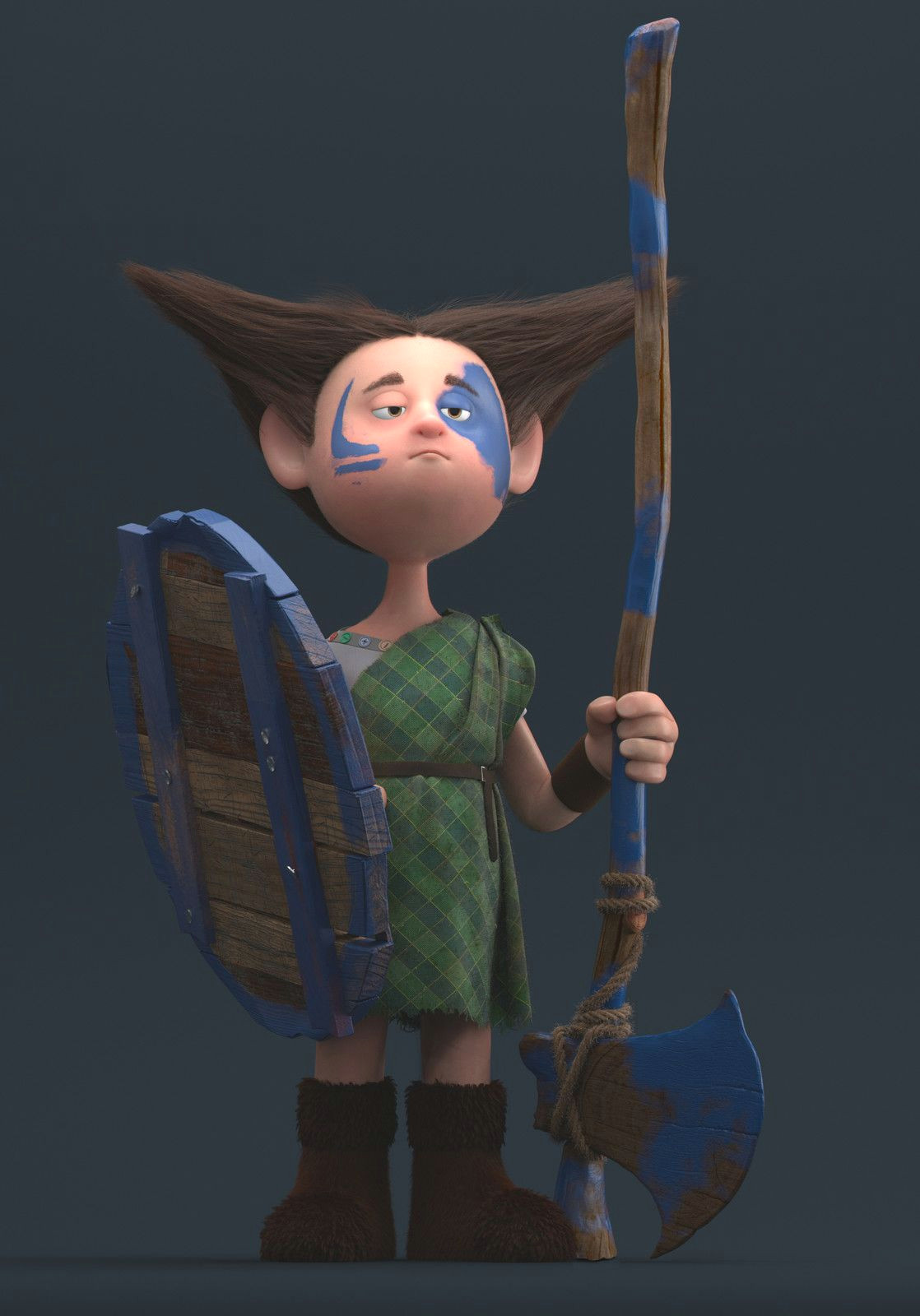 cartoon characters a vikings game a 3d sketch a viking kid thales simonato on artstation at https www artstation