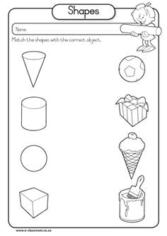 preschool printables math worksheets3d shapes