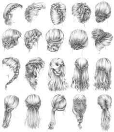 i want to try these all drawn hairstyleshow