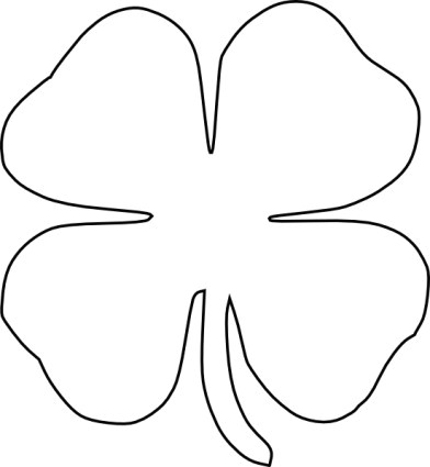 four leaf clover vector clip art free vector in open office