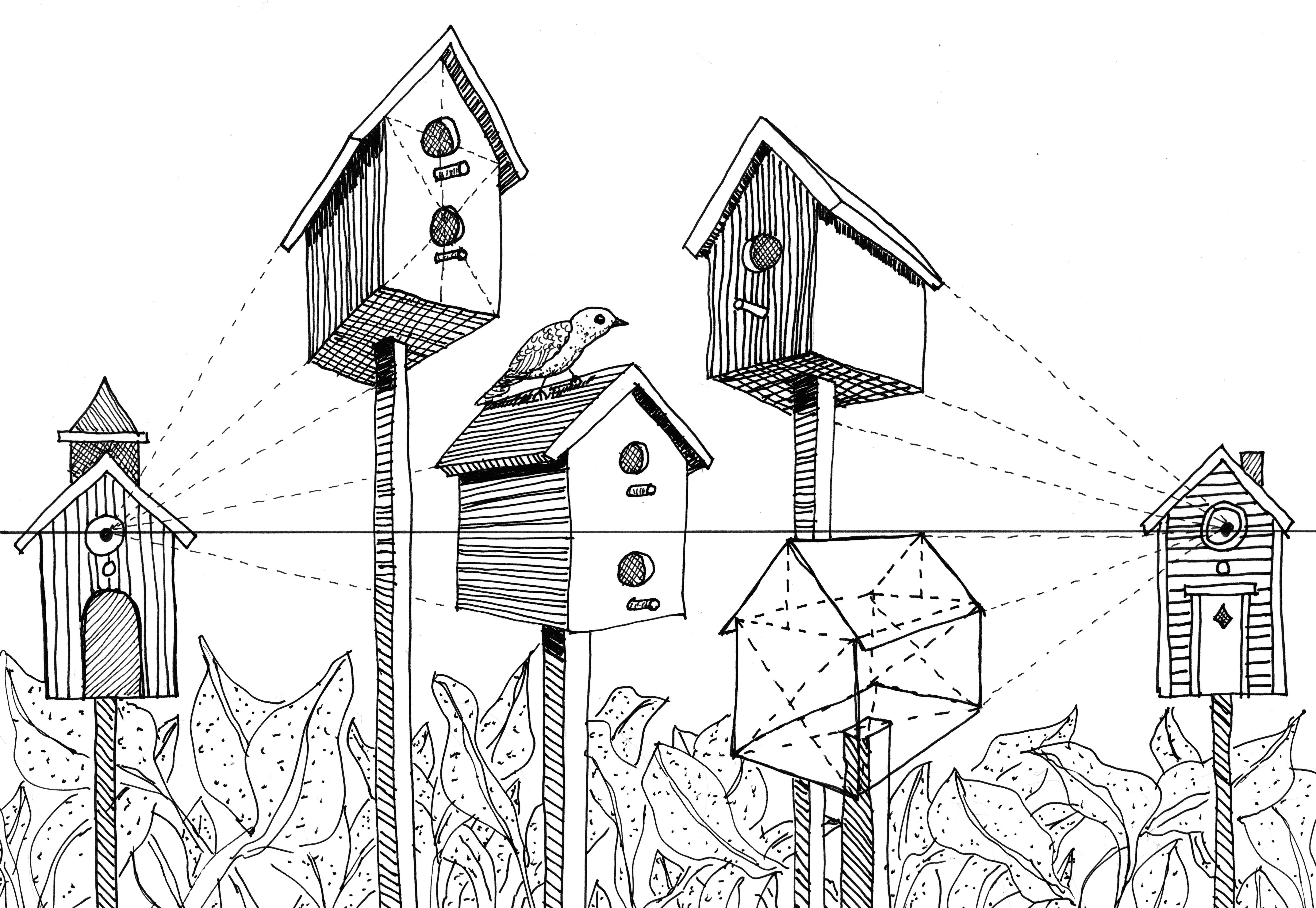 i am always looking for ways to show how 2 point perspective works to assist students in their understanding of this drawing method