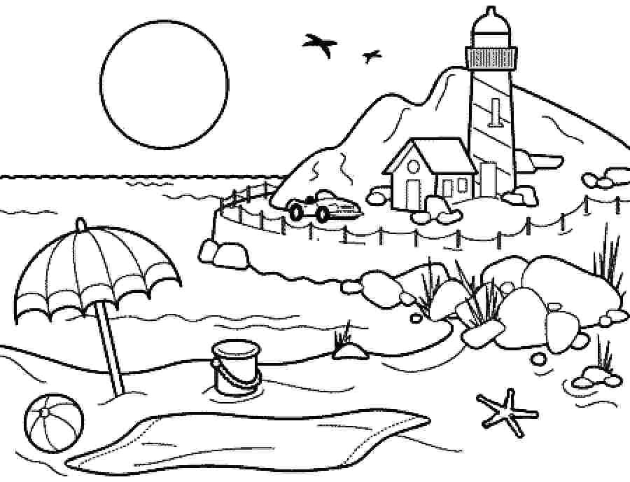 Drawing 4 Seasons Coloring Pages Summer Season Pictures for Kids Drawing Free