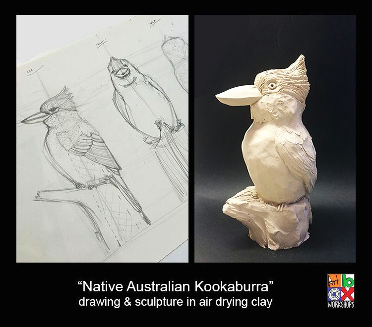 for kids 8 12 years old kookaburra sculpture in clay