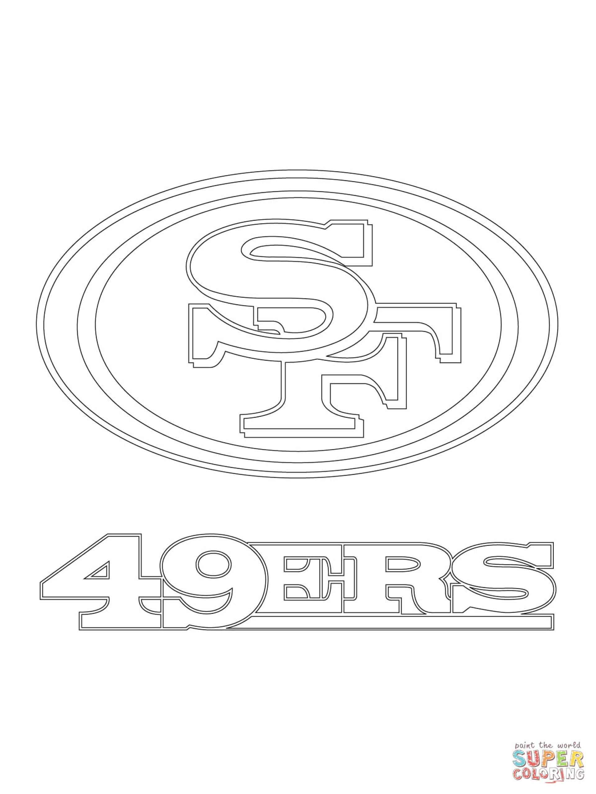 003 san francisco 49ers logo coloring page malvorlagen top 1920