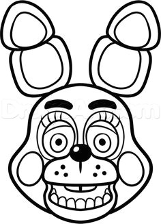 how to draw toy bonnie from five nights at freddys 2 step by step