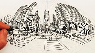 perspective drawing 5 point youtube