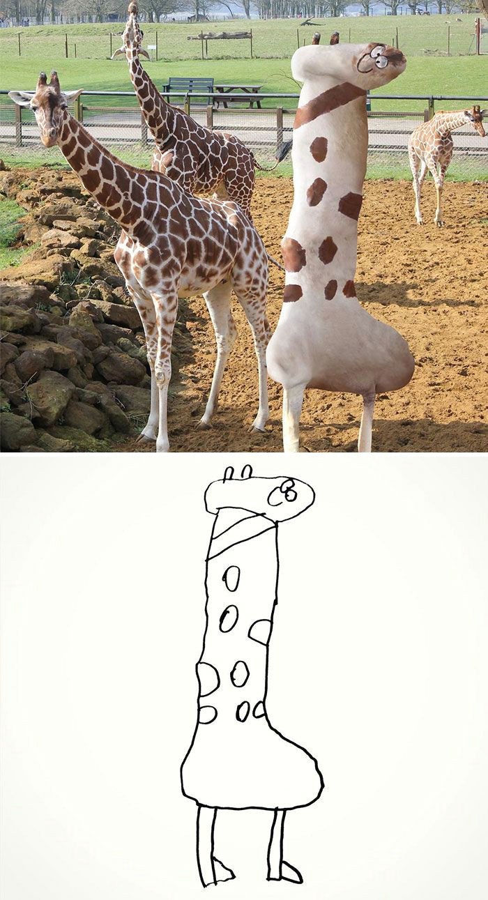 dad turns his 6 year old son s drawings into reality and the results are both creepy and hilarious 10 pics