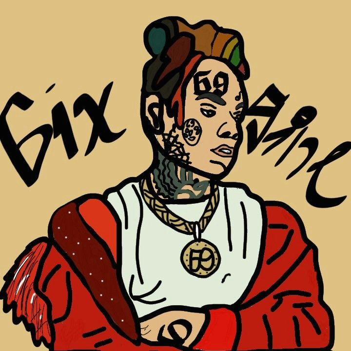 6ix9ine tekashi69 follow on instagram tentacin drawing sk