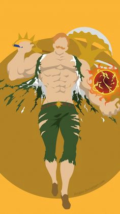 minimal escanor the seven deadly sins artwork anime boy 720x1280 wallpaper